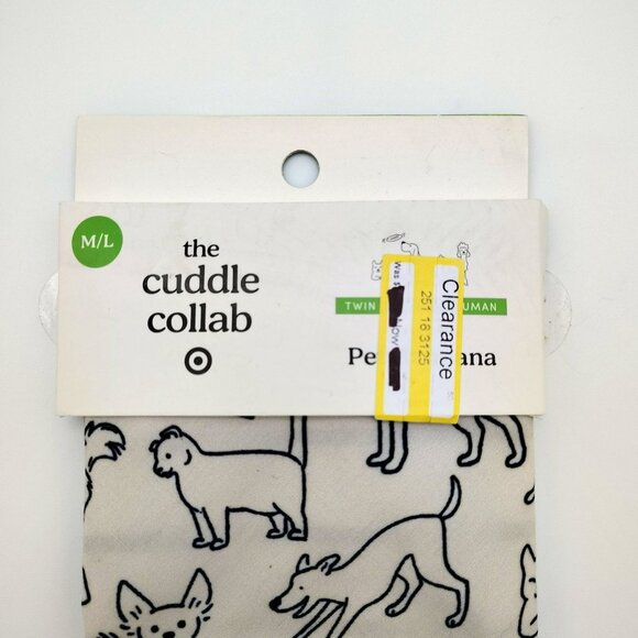 Cuddle Collab Pet Bandana M/L Dog Cat Black White Red Trim Never Worn Animal - Picture 2 of 6